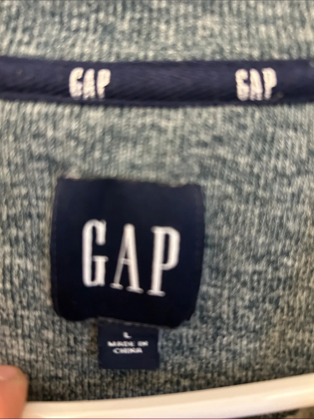 GAP Men's Slate Blue Half-Zip Sweater